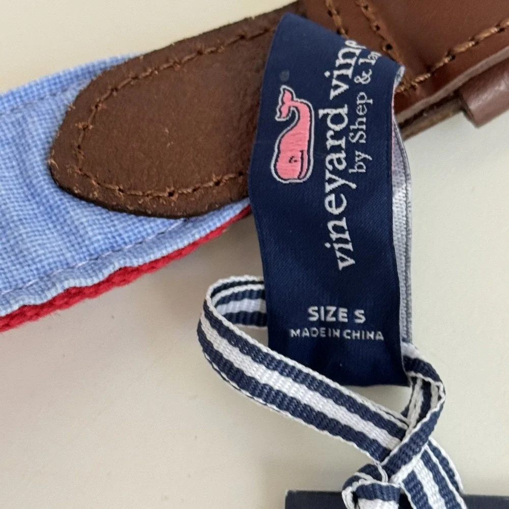 Vineyard Vines Boy's Lobster Embroidered Canvas Club Belt Size‎ S Preppy NEW